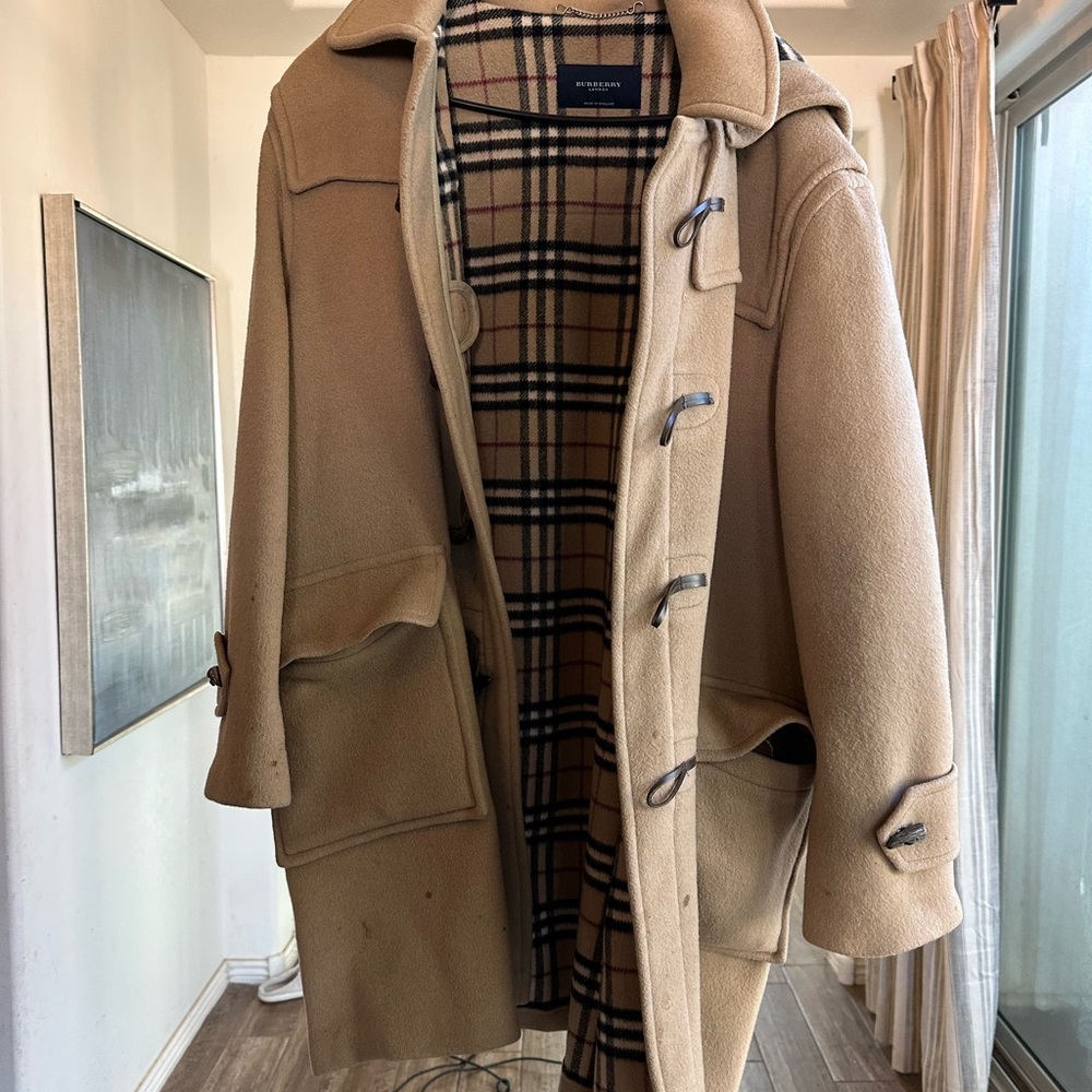 Burberry Tan Duffle Coat